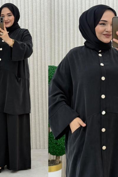 Harem Pantolonlu Takım Siyah