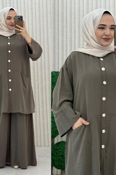 Harem Pantolonlu Takım Haki