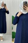 Damga tunik Lacivert