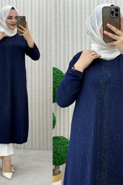 Damga tunik Lacivert