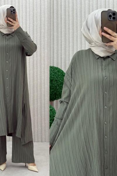 Arzu pantolonlu takım Haki