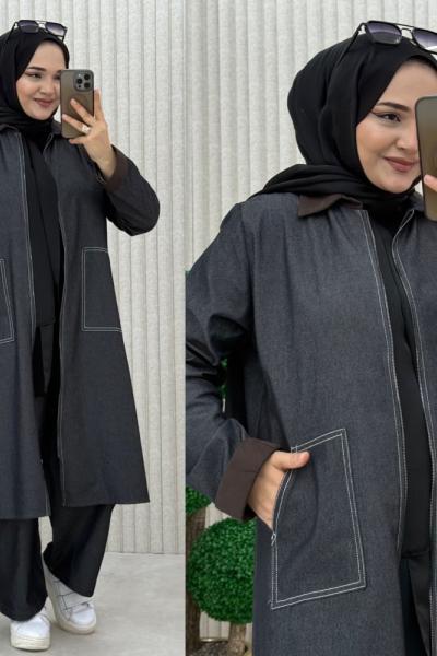 LİLİ PANTOLONLU TAKIM  Siyah