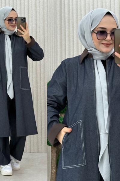 LİLİ PANTOLONLU TAKIM  Lacivert