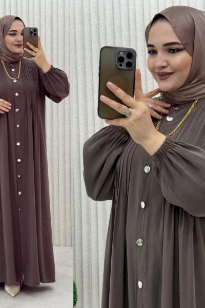 Aykız Elbise Kahverengi