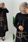 Kobra tunik siyah gold