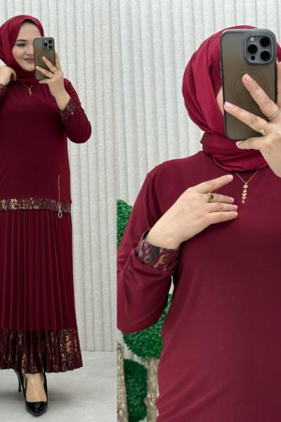 Sevda Etekli Takım Bordo