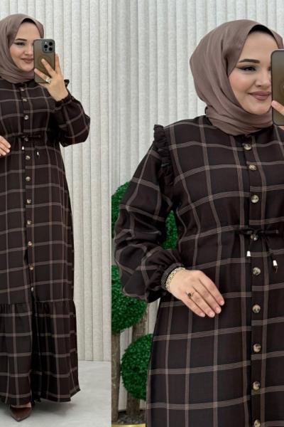 Figen Elbise Kahverengi