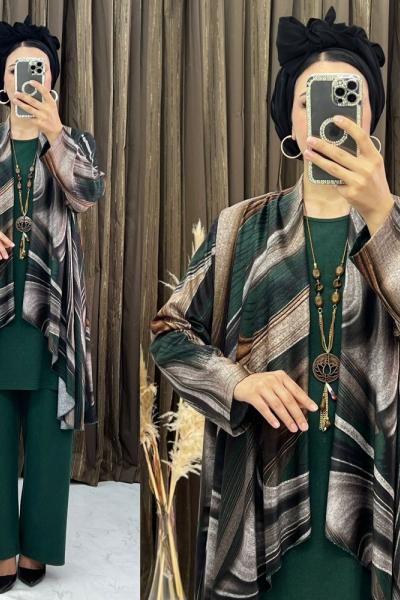 Altın 3 Lü Takım Zümrüt