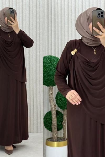 Pınar Elbise Kahverengi