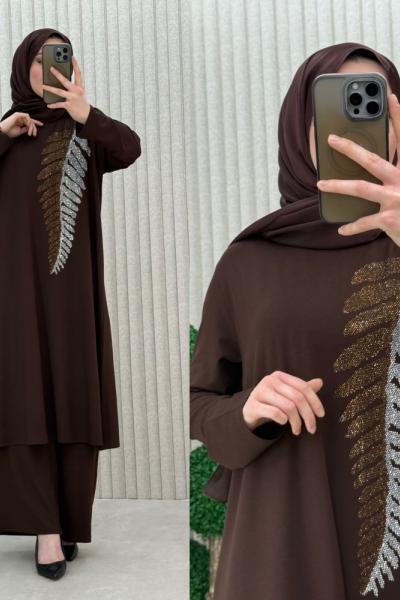 Hanife Takım Kahverengi