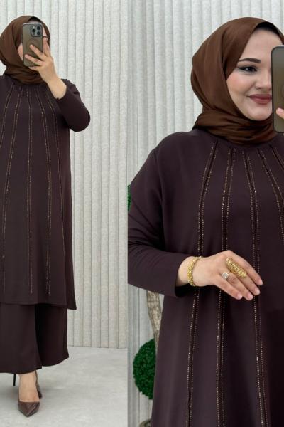 Cemile Takım Kahverengi