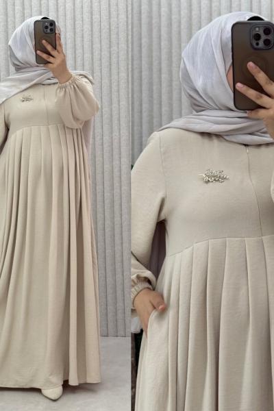 Sevinç Elbise Taş Rengi