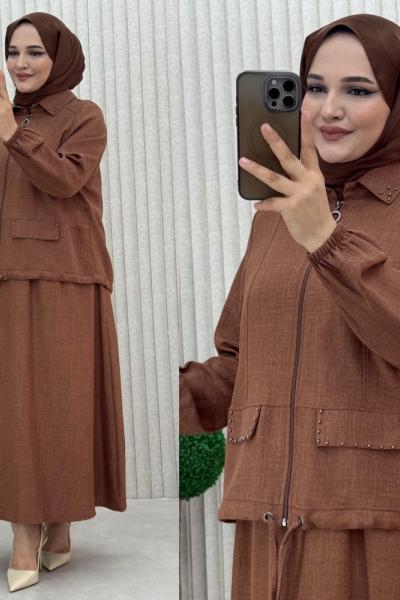 Neval Etekli Takım  Kahverengi