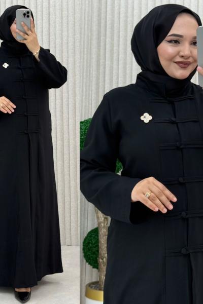 Krizantem Elbise Siyah