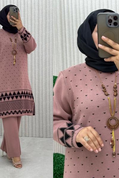 Ades Triko Takım Gül