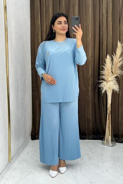 Berra Pantolonlu Takım Bebe Mavisi