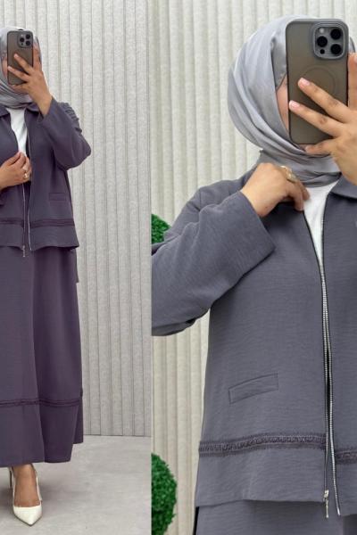 Derya Etekli Takım Gri