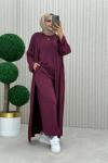 Manolya 3 Lü Takım Bordo