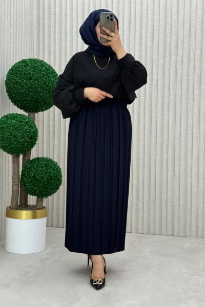 Mira Piliseli Etek  Siyah