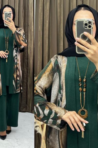 Nurşah  3 Lü Takım  Zümrüt