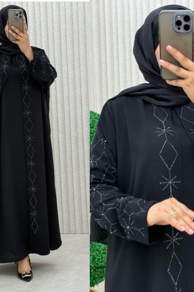 Selvi Takım Geometrik-Siyah