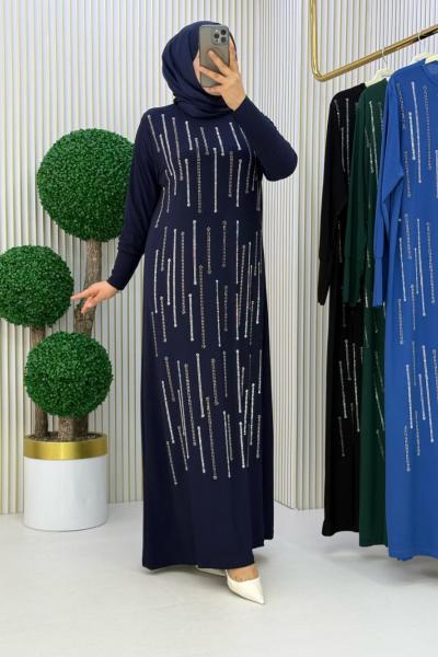 Stil Elbise Lacivert