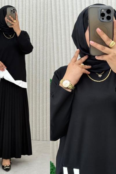 Yasemin Etekli Takım Siyah