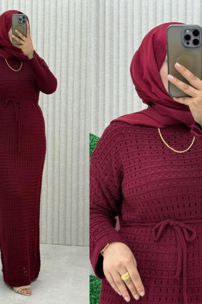 Zerin Elbise Bordo