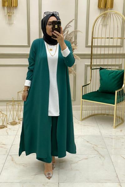 Orkide 3 lü Takım Zümrüt