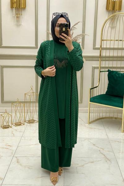 Azra 3 Lü Takım Zümrüt