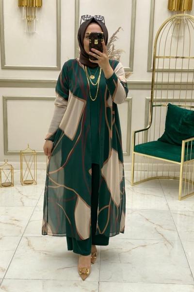 Miray 3Lü Takım  Zümrüt