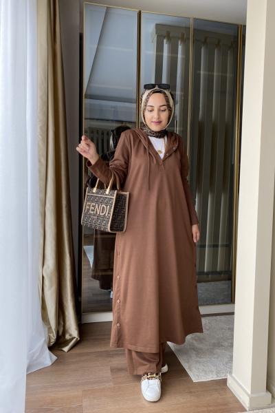 Lara Takım Kahverengi