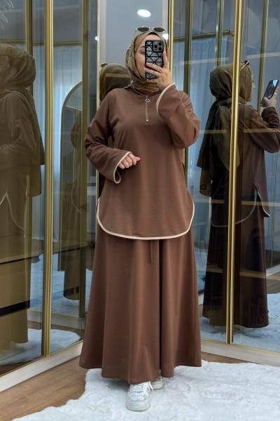 Prime Etekli Takım Kahverengi