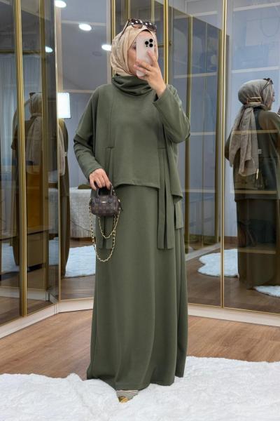 Tasarım İkili Oysho Elbise Haki