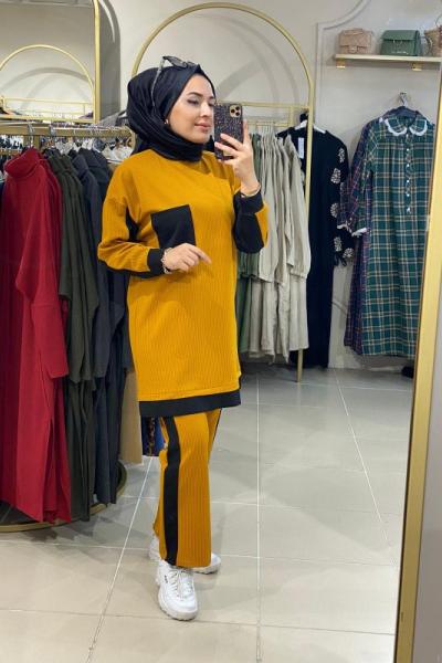 iki renkli takım  Hardal Siyah