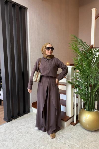 Lessa Üçlü Takım Kahverengi