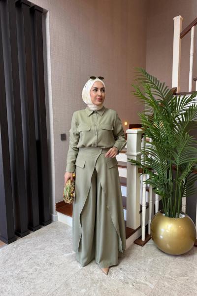 Lessa Üçlü Takım Haki