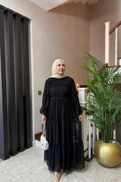Zellige Elbise Siyah