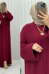 Malika Hırka Takım  Bordo