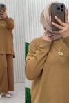 Hare Triko Takım Camel