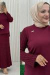 Kelebek Etekli Takım  Bordo