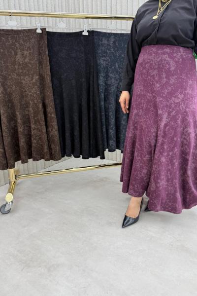 Meyli Etek Bordo