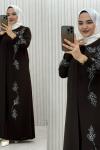 Begonvil Abiye/Elbise Acı Kahve