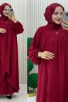 Asil pantolonlu takım Bordo
