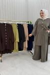 Harem Pantolonlu Takım  Yağ Yeşili