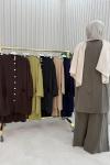Harem Pantolonlu Takım  Taş Rengi