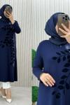Kadife tunik Lacivert