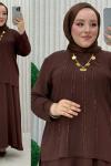 Kübra Etekli Takım Kahverengi
