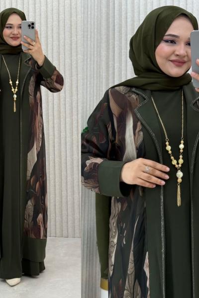 Yasmin Elbise Takım  Haki