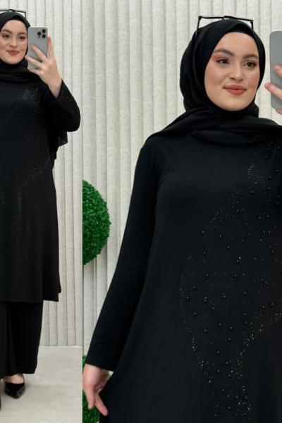 Ayfer Pantolonlu Takım Siyah